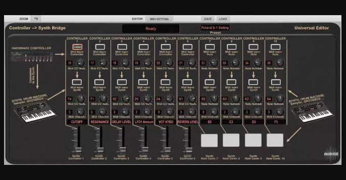 Momo Universal Editor and Controller Synth Bridge