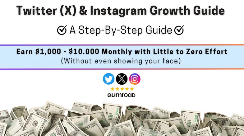 Unlimited Knowledge – Twitter (X) and Instagram Growth Guide: Earn $1.000 – $10.000 Per Month