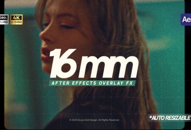 Videohive – 16mm Film Overlay Effect – 56574045
